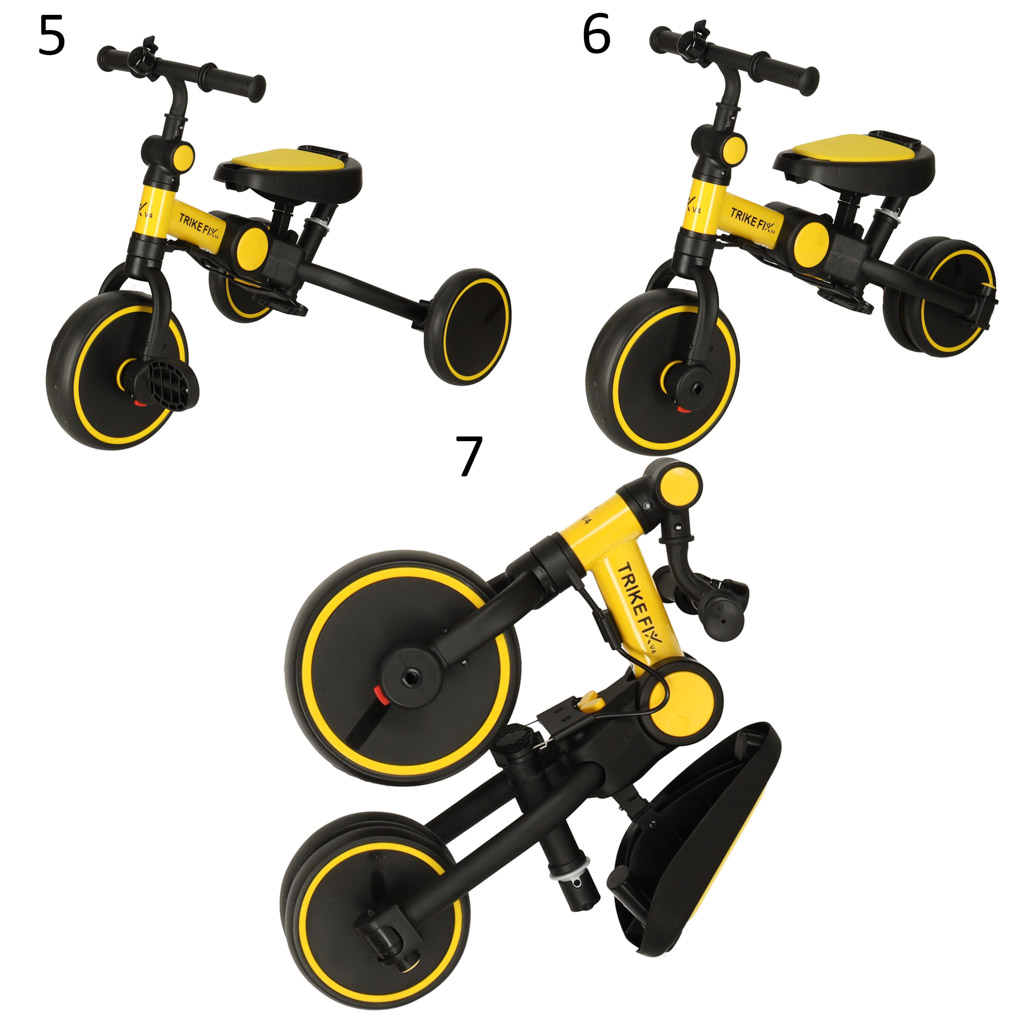 Dětská tříkolka TRIKE FIX V4 se stříškou žlutá černá (2)